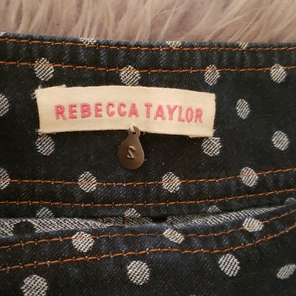 Robecca Taylor Polka Dot Jean Skirt - Picture 3 of 3
